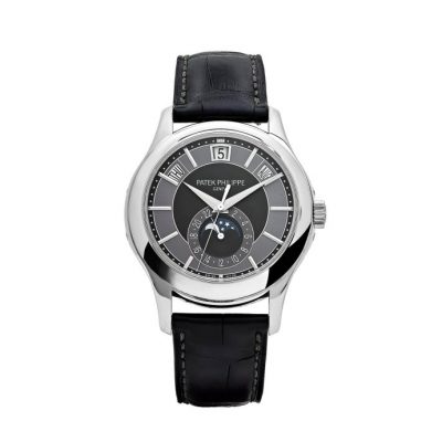 Patek Philippe Complications 5205g-010 Annual Calendar White Gold Black Dial
