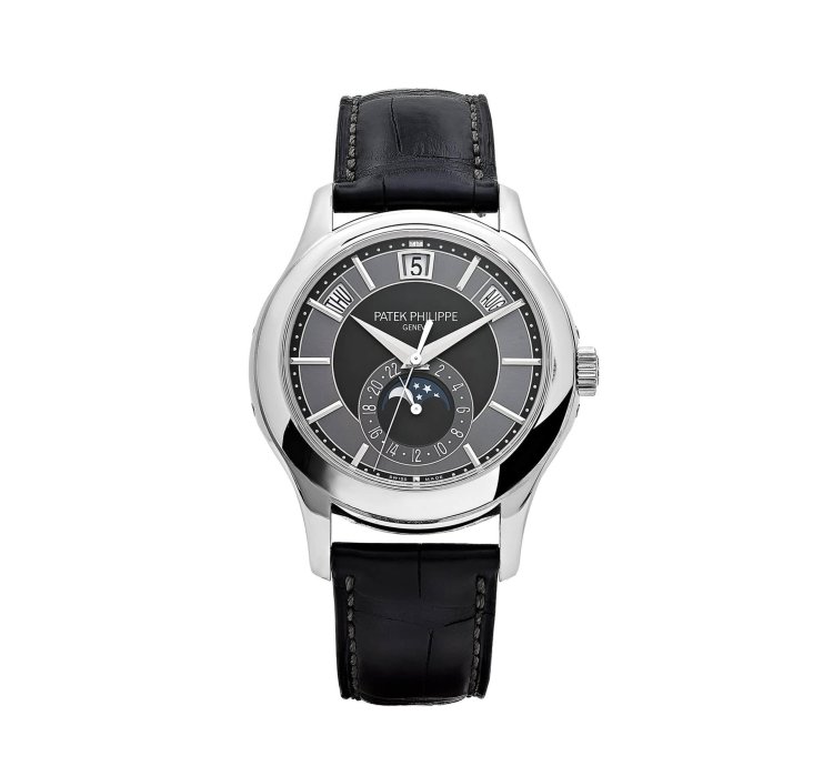 Patek Philippe Complications 5205g-010 Annual Calendar White Gold Black Dial
