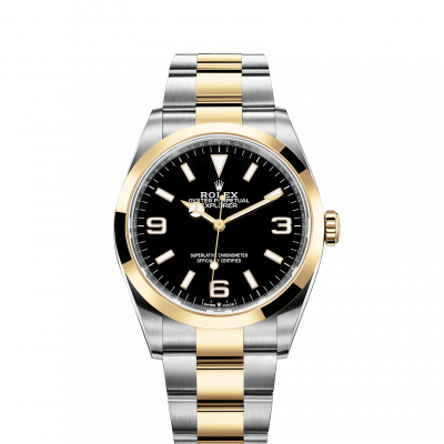 Rolex Explorer, 18k Yellow Gold and Stainless steel, 36mm, Ref# 124273-0001, 2024