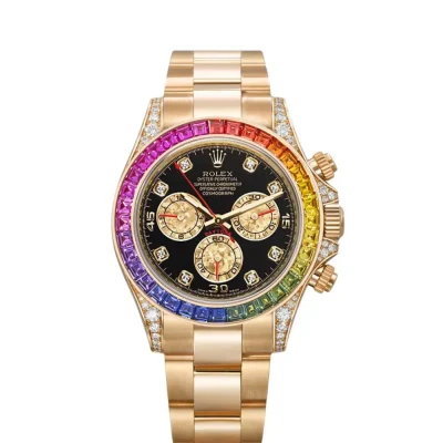 Rolex Cosmograph Daytona Rainbow Everose Gold Black Dial