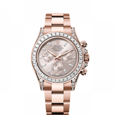 Cosmograph Daytona Oyster, 40 mm, Everose gold and diamonds Reference 126595TBR