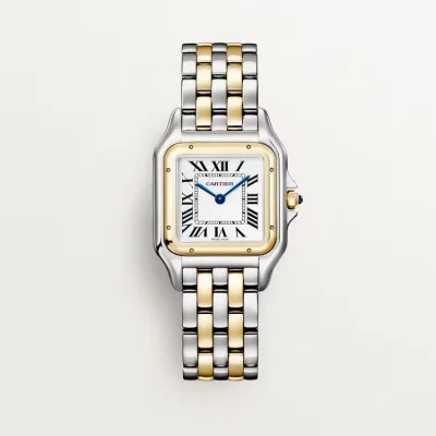 Unworn Cartier Panthère de Cartier, Stainless Steel, 18k Yellow Gold, 29mm x 37mm, Ref# W2PN0007, box and papers
