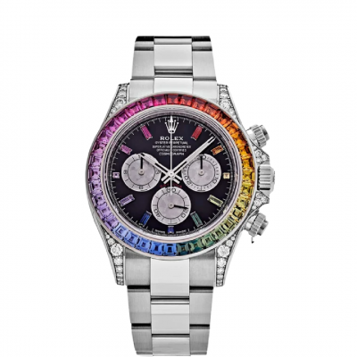 Rolex Daytona 40mm 116599RBOW Rainbow White Gold Black Dial